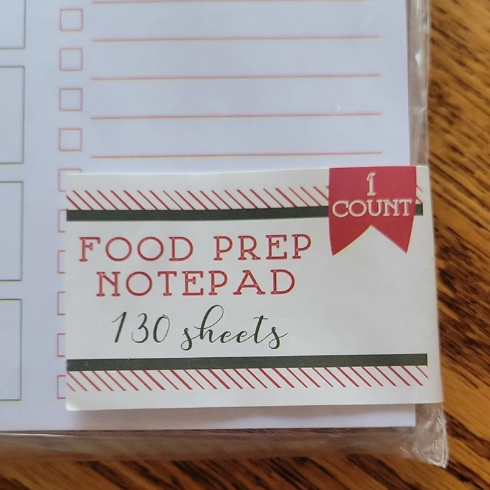 NWT Weekly Food Prep Notepad